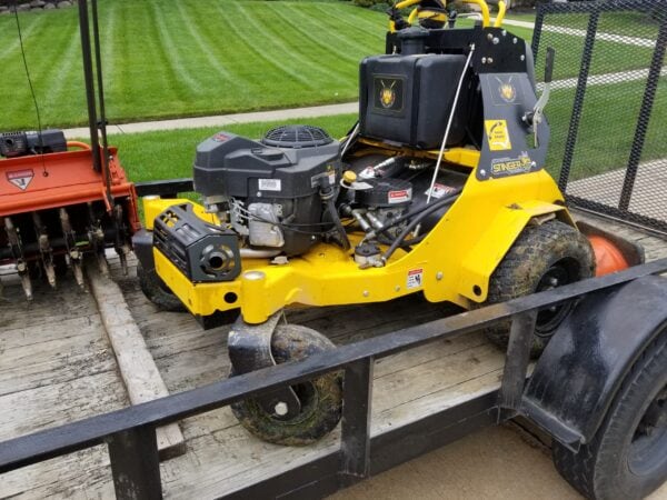 Professional lawn aeration service