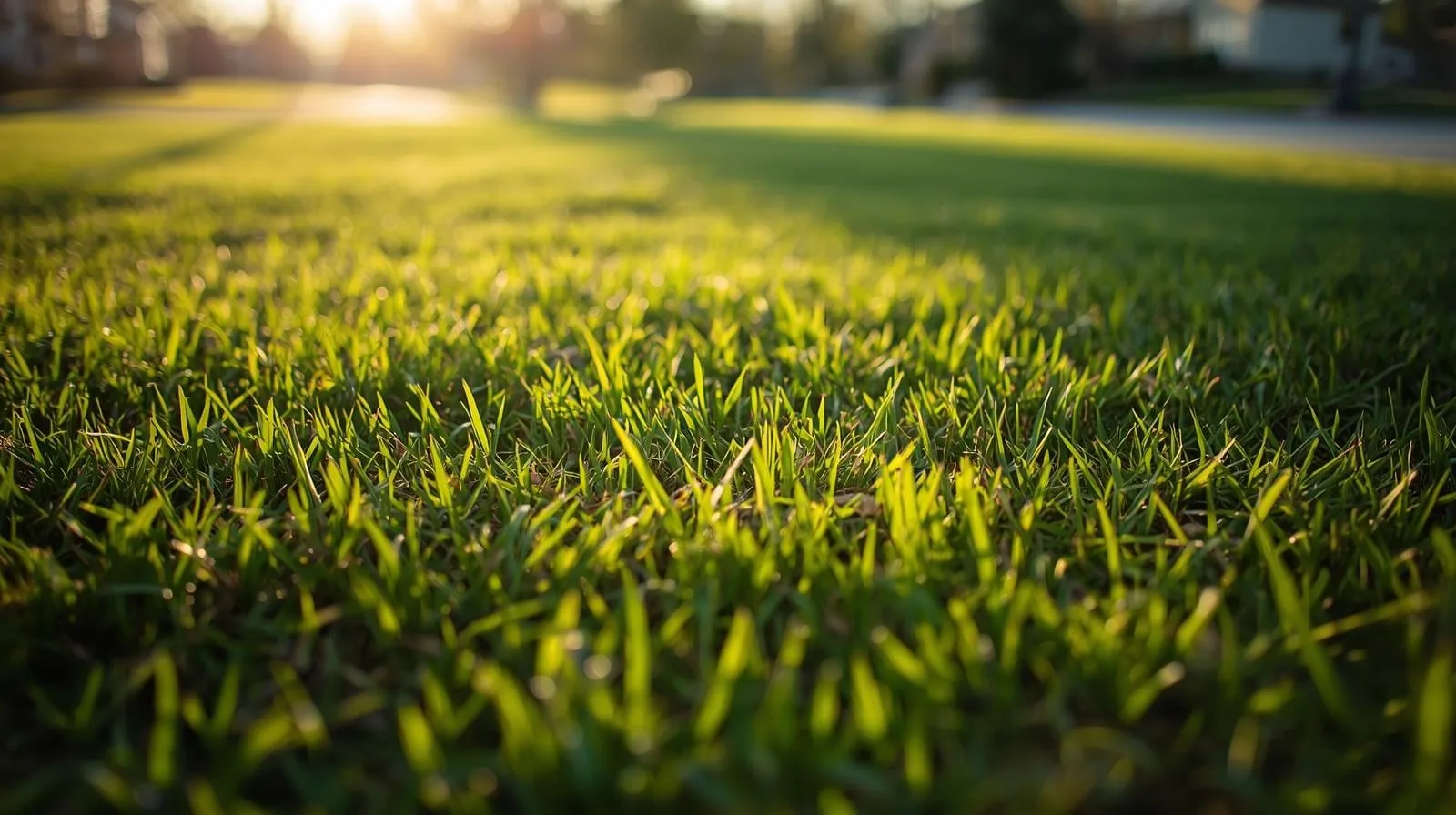 Lawn during summer heat